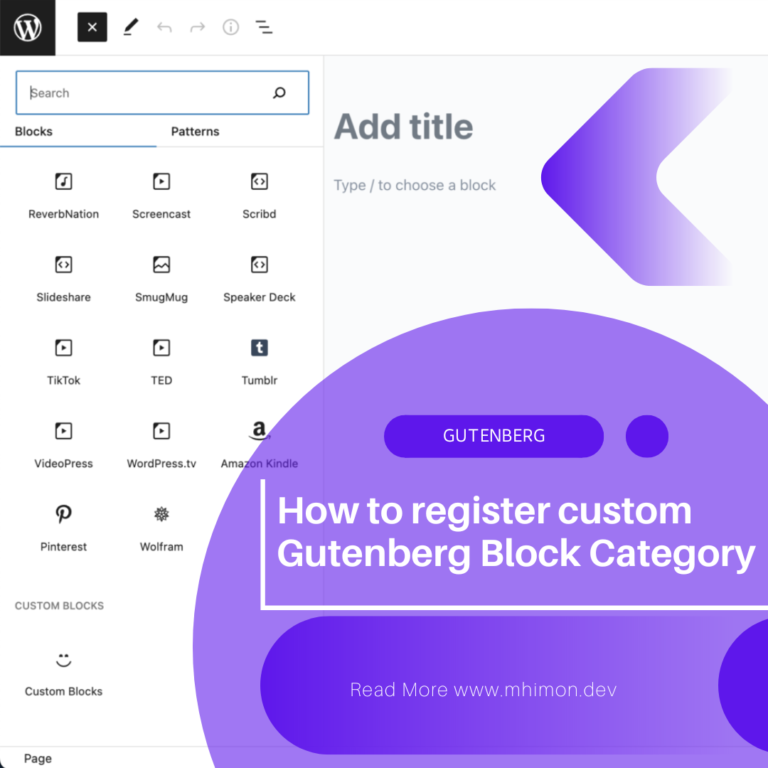 Block Category Registration
